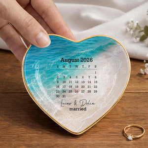 Personalized "Married" Jewelry Dish โ Gift For Couples
