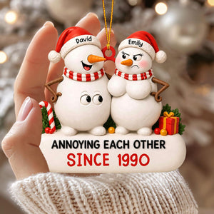 "Annoying Each Other Since" β Personalized Acrylic Hanging Ornament | Gift For Couples
