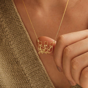 Dainty Cat Name Necklace, Minimalist Necklace, Cat Lovers Gift,Mothers Day Gift