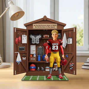 Personal Football Locker Plaque - Personalized Gifts For Your MVP