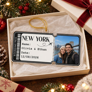 Together Along the Way - Personalized Travel Photo Ornament