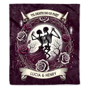 'Til Death Do Us Part" – Gothic Personalized Blanket | Gift For Couples