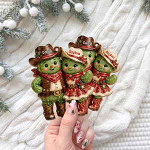 Our First Christmas Together β Personalized Cowboy Couple Wooden Ornament | Custom Keepsake Gift For Couples