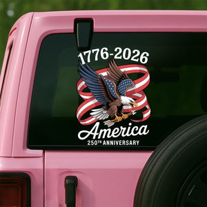 Personalized Faith, Family & Freedom America 250th Car Window Decal Sticker