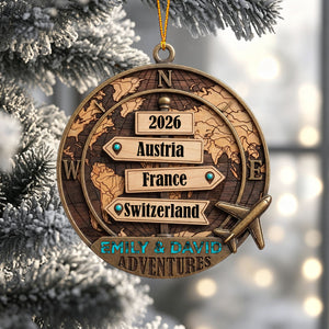 Destination Of All Year - Personalized Custom Shape Wooden Ornament