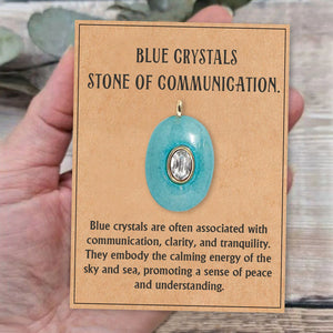 Natural Stone Precious Pendant Necklace