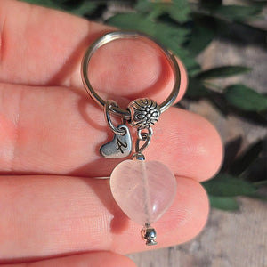 Rose Quartz For Unconditional Love Personalized Crystal Keyring Gift Set