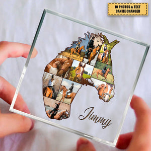 Horse Collage Photo Personalized Acrylic Plaque Gift For Horse Riders, Horse Lover