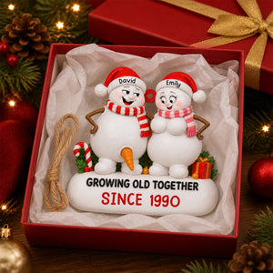 "Growing Old Together" – Personalized Acrylic Hanging Ornament | Gift For Couples