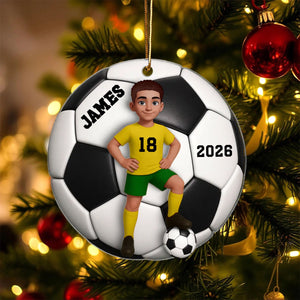 Soccer Girl Boy - Personalized Acrylic Ornament Christmas Gift For Daughter, Gift For Son