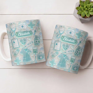 "Dedicated Nurse" Sea Glass โ Personalized Mug | Gift For Nurse Lovers