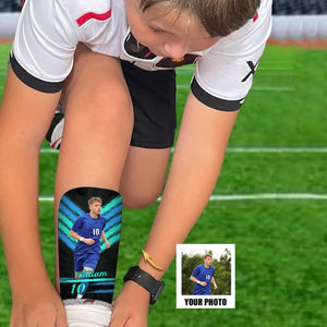 Never Give Up-Personalized Football/Soccer Shinpads