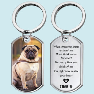 Memorial Personalized Custom Keychain - Sympathy Gift For Pet Owners, Pet Lovers