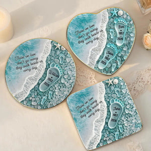 "Where Love Never Ends" β Sea Glass Design Personalized Jewelry Dish | Memorial Ocean Remembrance Gift For Loss of Loved One