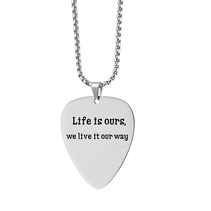 Personalized Guitar Pick Necklace