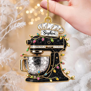 Personalized Cream Mixer Baking Ornament โ Custom Kitchen Christmas Keepsake