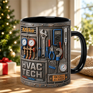 Personalized HVAC Coffee Mug โ Custom Gift For Heating & Cooling Technicians
