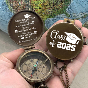 Behind You All Your Memories, Before You All Your Dreams Personalized Compass, Graduation Gift