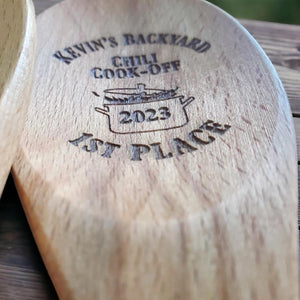 Chili Cookoff Personalized Mixing Spoon, Wooden Spoon
