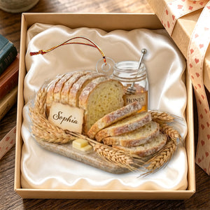 Personalized a Loaf of Potato Flake Sourdough Bread Ornament, Baking Lovers Christmas Gift