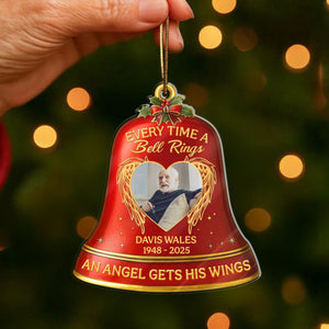 Every Time A Bell Rings - Custom Photo Memorial Personalized Acrylic Ornament