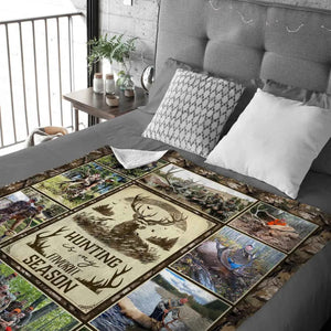 Custom Elk Hunting Blanket, Custom Blanket For Hunter, Dad Blanket, Grandfather Blanket, Hunting Lover Blanket, First Elk Photo Gift