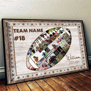 Personalized Football Photo Collage, American Football Gift,Team Photo Collage