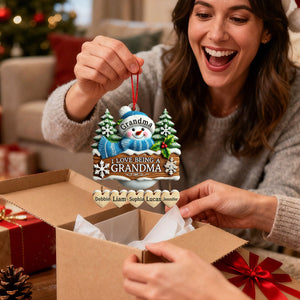 I Love Being Grandma Home Decor Personalized Christmas Ornament