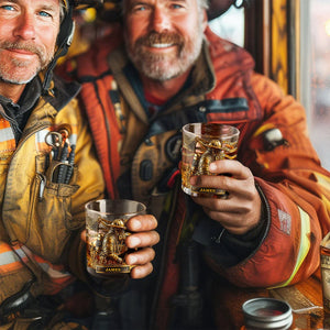 Proud Firefighter - Personalized Firefighter Whiskey Glass