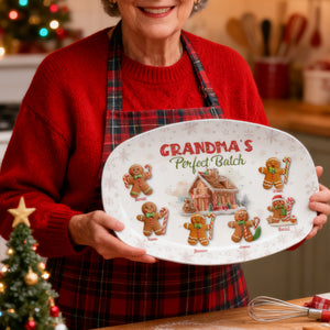 Grandma's Perfect Batch Custom Christmas - Personalized Platters