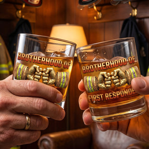 Personalized "Ultimate Firefighter Brothers" Whiskey Glass – Gift For Brothers