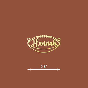 Personalized Football Name Necklace Unique Gift for Football Fans, Sports Jewelry