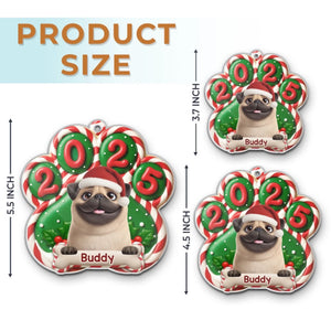 Santa Paws Is Coming - Personalized Acrylic Ornament Christmas Birthday Gifts For Dog Lovers