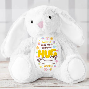 Grandma's Hug - Personalized Custom Easter Bunny Plush Gift For Family Members