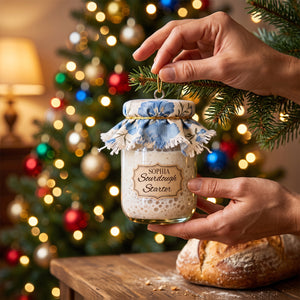 Custom Personalized Sourdough Starter Ornament β Kitchen Baking Decor | Christmas Gift For Sourdough Lovers & Bakers