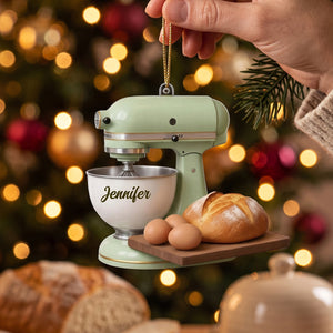 Baking Gift For Home Bakers β Personalized Retro Kitchen Mixer Christmas Ornament