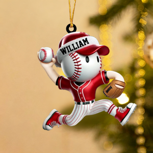 Baseball Player Christmas Ornament Personalized Ornament for Baseball Lover