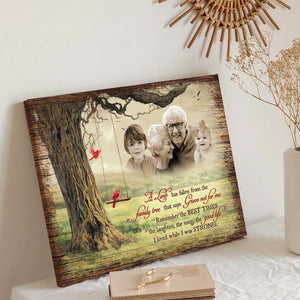 A Limb Has Fallen From the Family Tree,Add Deceased Loved One to Photo,Personalized Family Portrait Memorial Canvas Poster