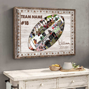 Personalized Football Photo Collage, American Football Gift,Team Photo Collage