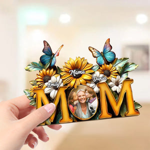 Sunflower Mom - Personalized Mother Custom Acrylic Plaque