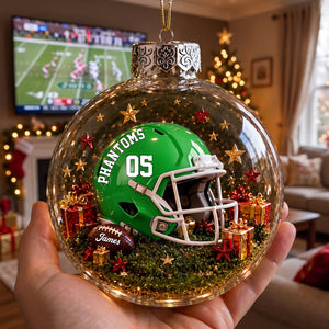 Play Like a Champion Today-Personalized Football Christmas Ornament