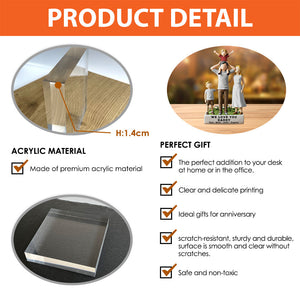 We Love You Dad Mom - Personalized Family Custom Shaped Acrylic Plaque