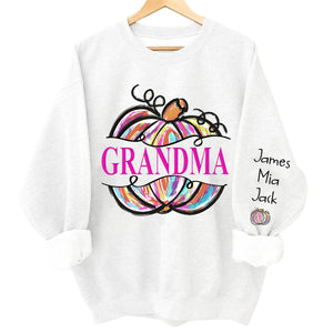 Gigi Grandma Painted Pumpkin - Family Personalized Fall Sweatshirt