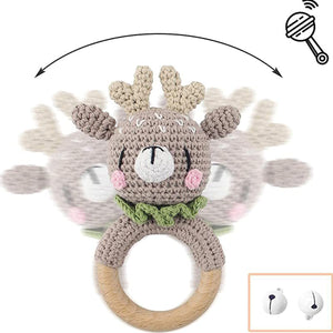 Personalized Baby Rattle Crochet Grasping Toy