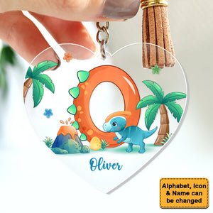 Personalized Gift For Granddaughter/Son Kid With Letter Acylic Keychain