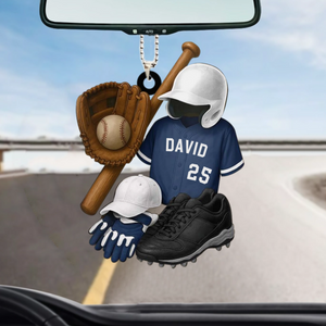 Baseball and Sports Gear - Personalized Arcylic Ornament Gift For Sports Enthusiasts