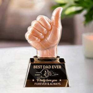 Dad Of The Year, Every Year - Family Personalized Custom Shaped Acrylic Plaque