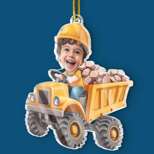 Professional Plane, Truck&Car Driver Kids Personalized Photo Christmas Acrylic Ornament