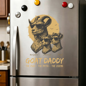 Personalized Goat Dad The Man The Myth The Legend Car Window Decal Sticker