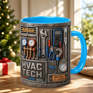 Personalized HVAC Coffee Mug โ Custom Gift For Heating & Cooling Technicians